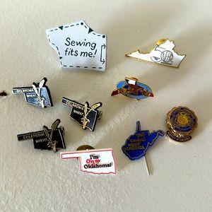 Vintage Oklahoma Farmers Pins Bundle